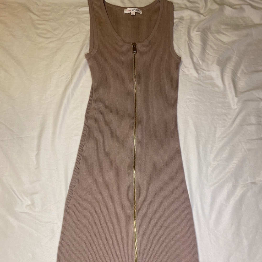 Long zipper dress